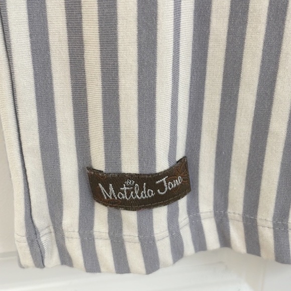 Matilda Jane Stripes All Day Short Sleeve Jumpsuit Romper Size Small - Picture 4 of 5